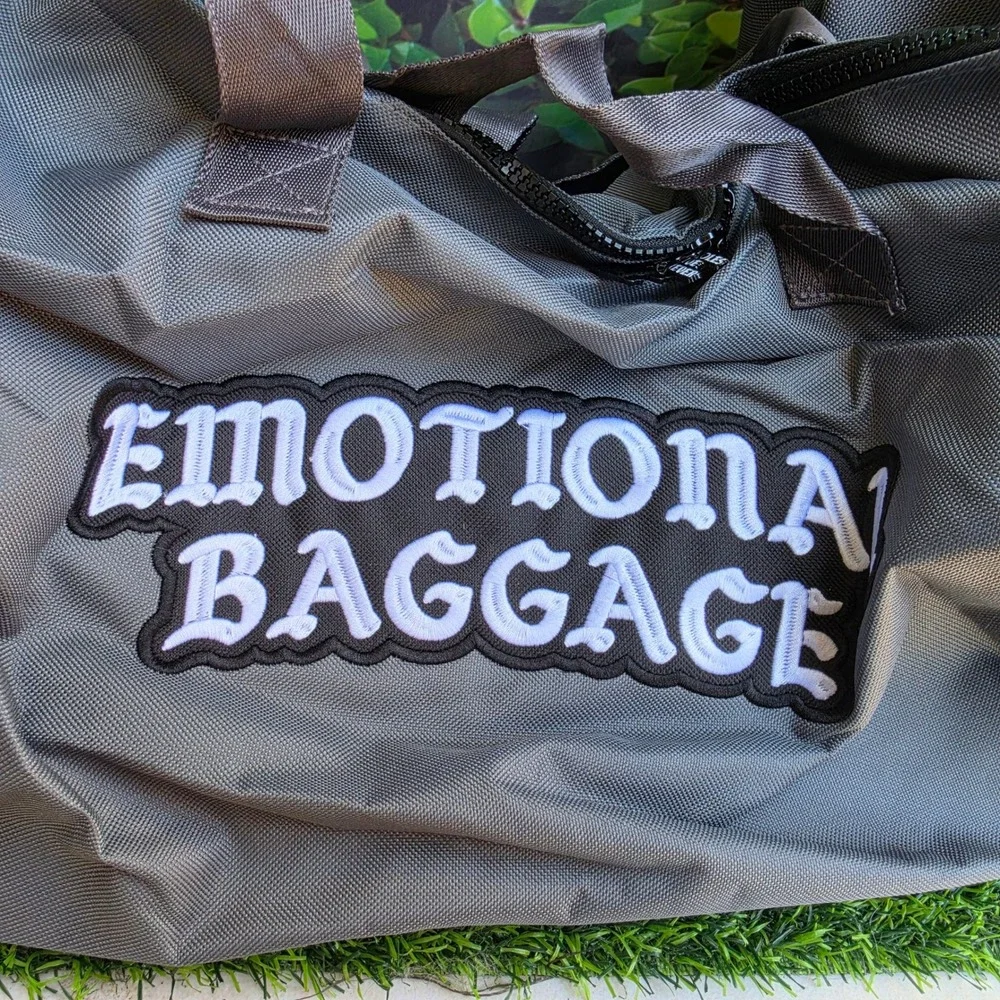 Assholes Live Forever Emotional Baggage Duffle Bag Grey Travel Gym Weekender